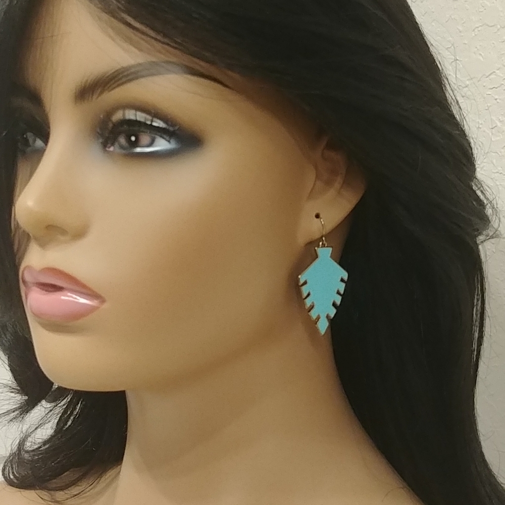 Sam Edelmon Turquoise Dangle Earrings - Picture 4 of 5